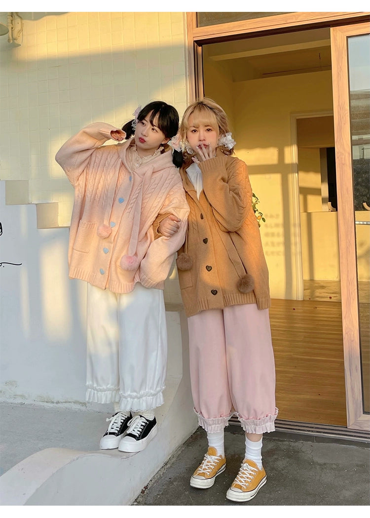 Kawaii Oversized Cardigan Sweater Coat Multicolor - Image 185