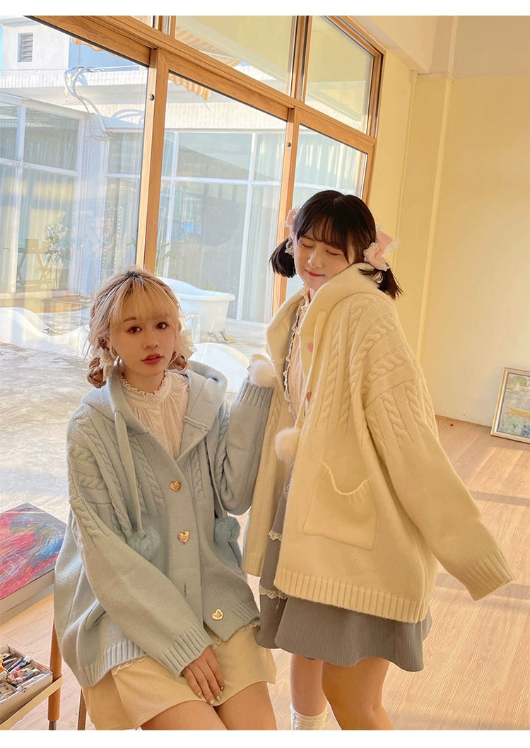 Kawaii Oversized Cardigan Sweater Coat Multicolor - Image 21