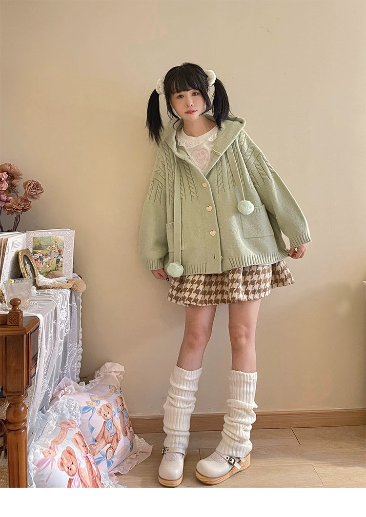 Kawaii Oversized Cardigan Sweater Coat Multicolor - Image 62
