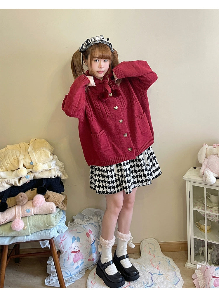 Kawaii Oversized Cardigan Sweater Coat Multicolor - Image 30
