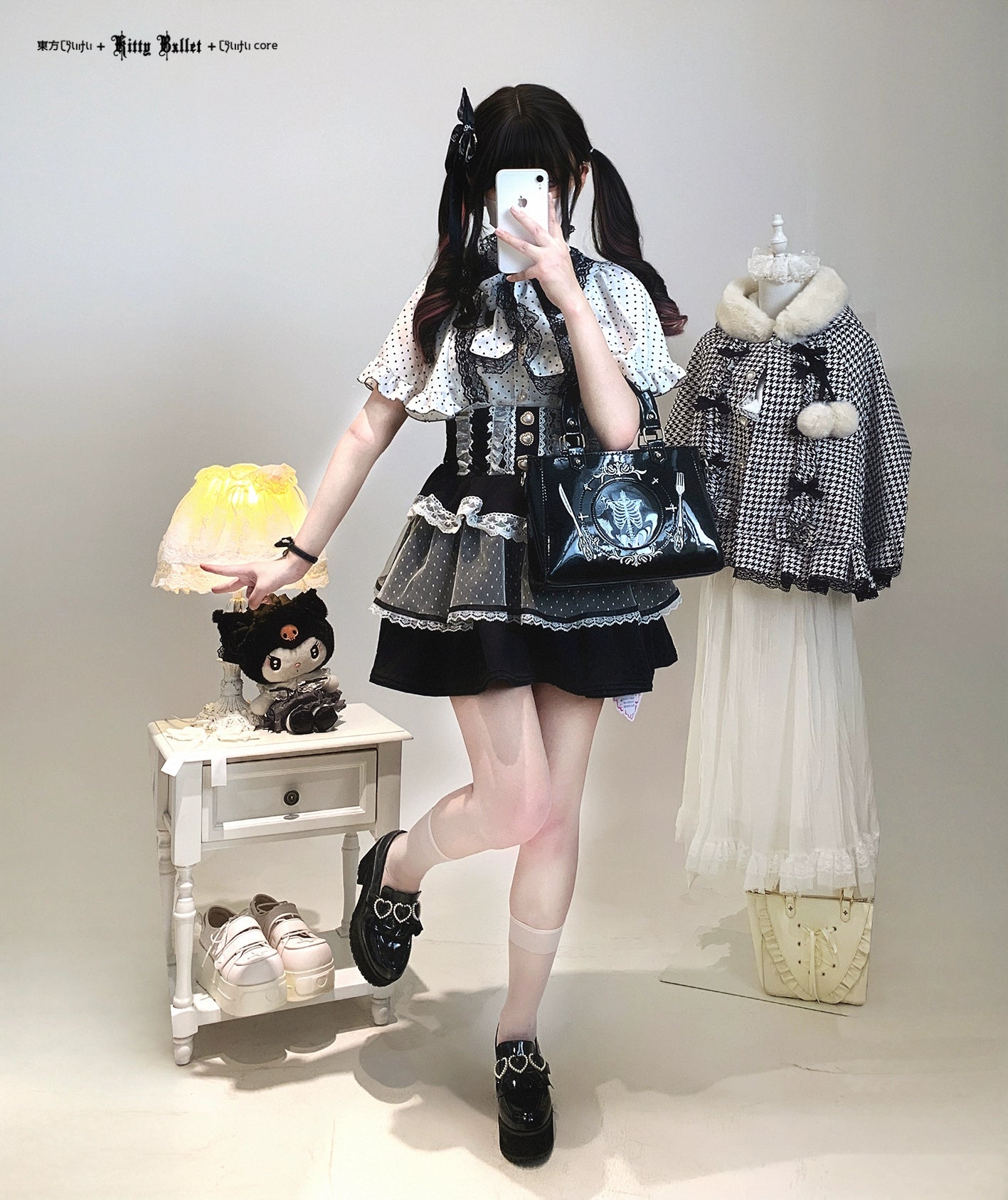 Ryousangata Tiered Skirt Community Love - Jirai Kei High-Waist Ruffle Subculture Celebration Feature