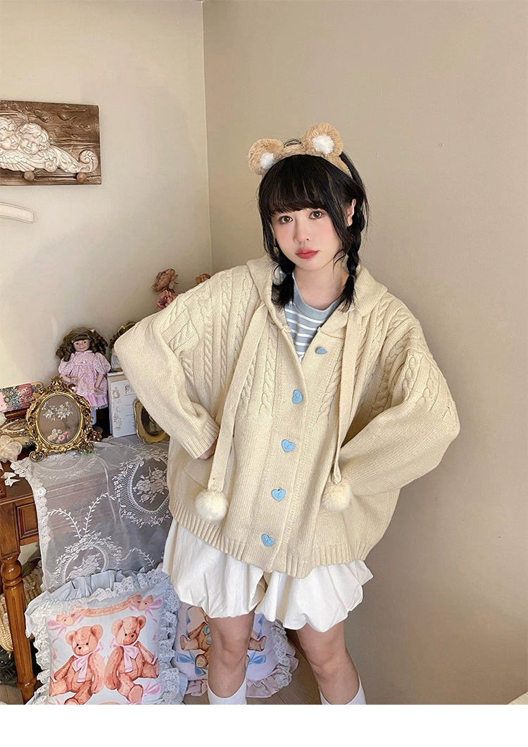 Kawaii Oversized Cardigan Sweater Coat Multicolor - Image 59