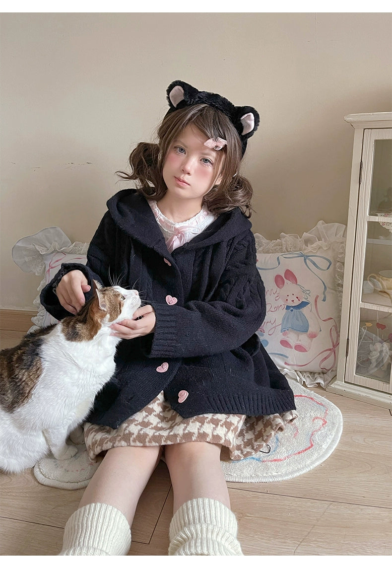 Kawaii Oversized Cardigan Sweater Coat Multicolor - Image 91