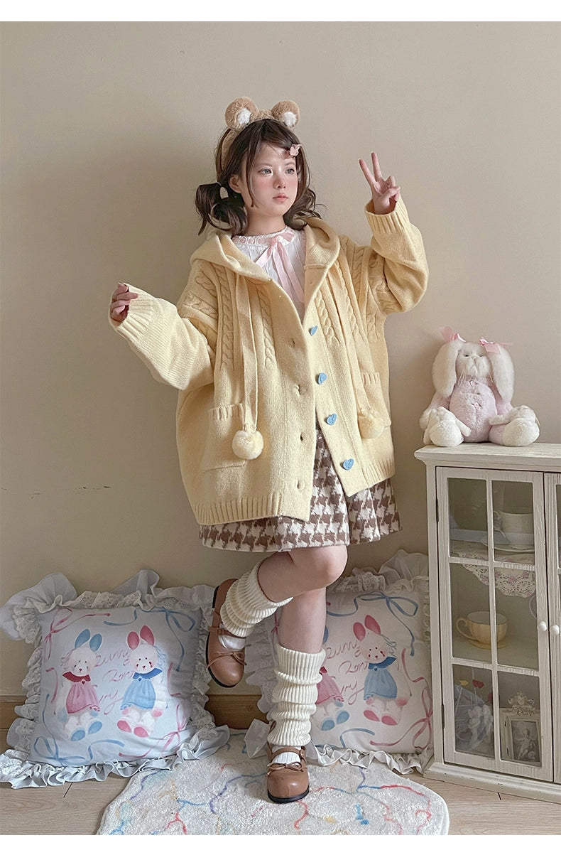 Kawaii Oversized Cardigan Sweater Coat Multicolor - Image 54