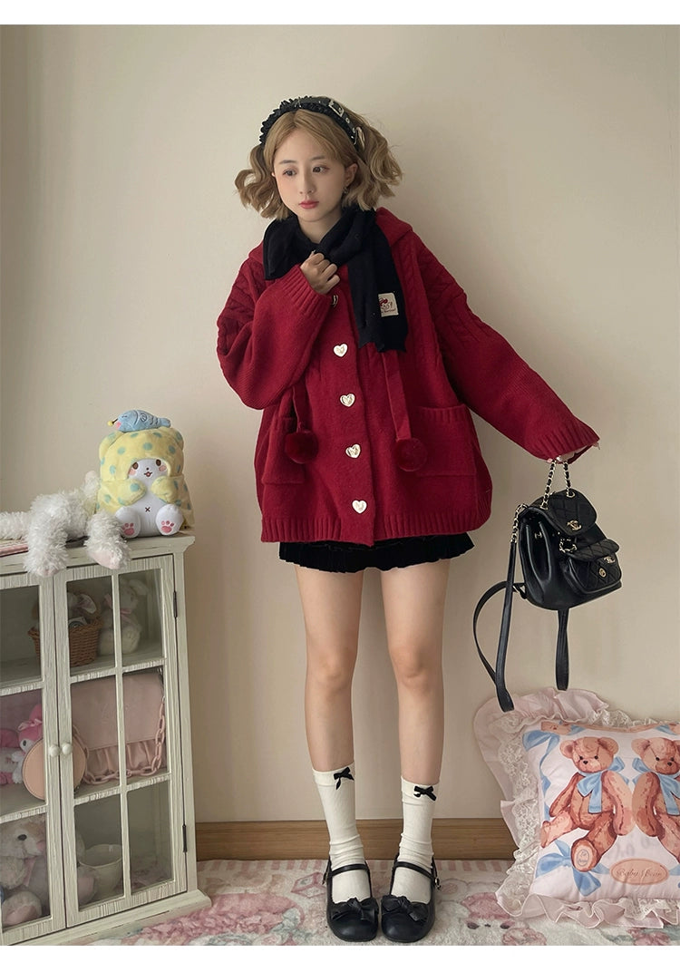 Kawaii Oversized Cardigan Sweater Coat Multicolor - Image 106