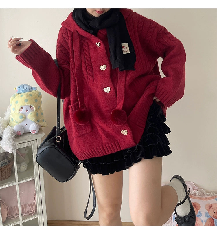 Kawaii Oversized Cardigan Sweater Coat Multicolor - Image 27