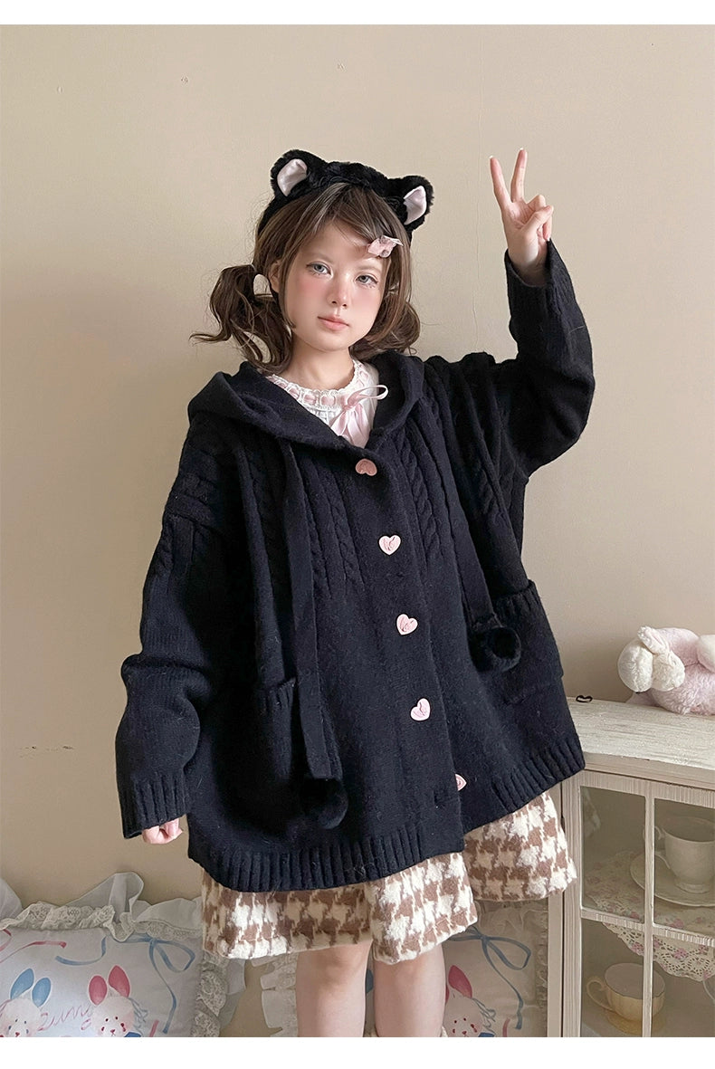Kawaii Oversized Cardigan Sweater Coat Multicolor - Image 164