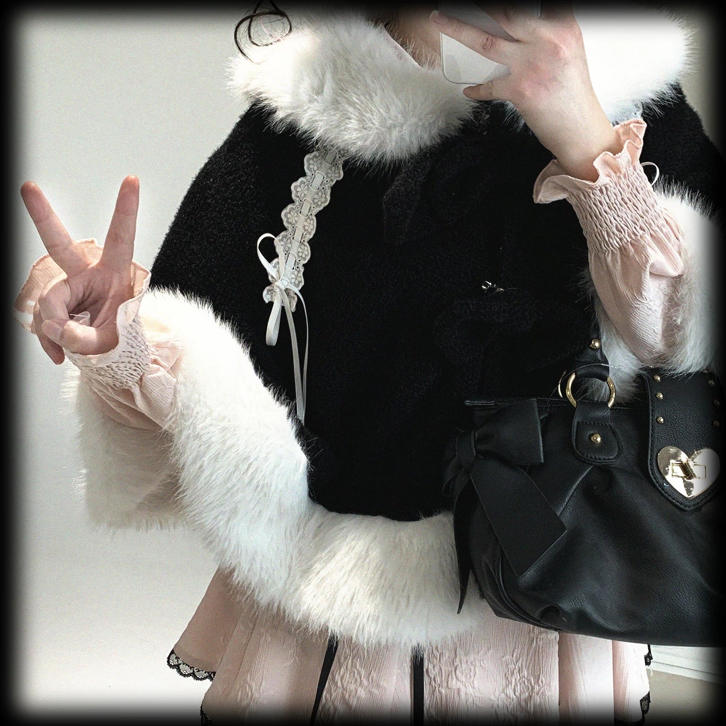 Jirai Kei bunny ear winter cape design inspiration showing creative process and artistic development behind the piece