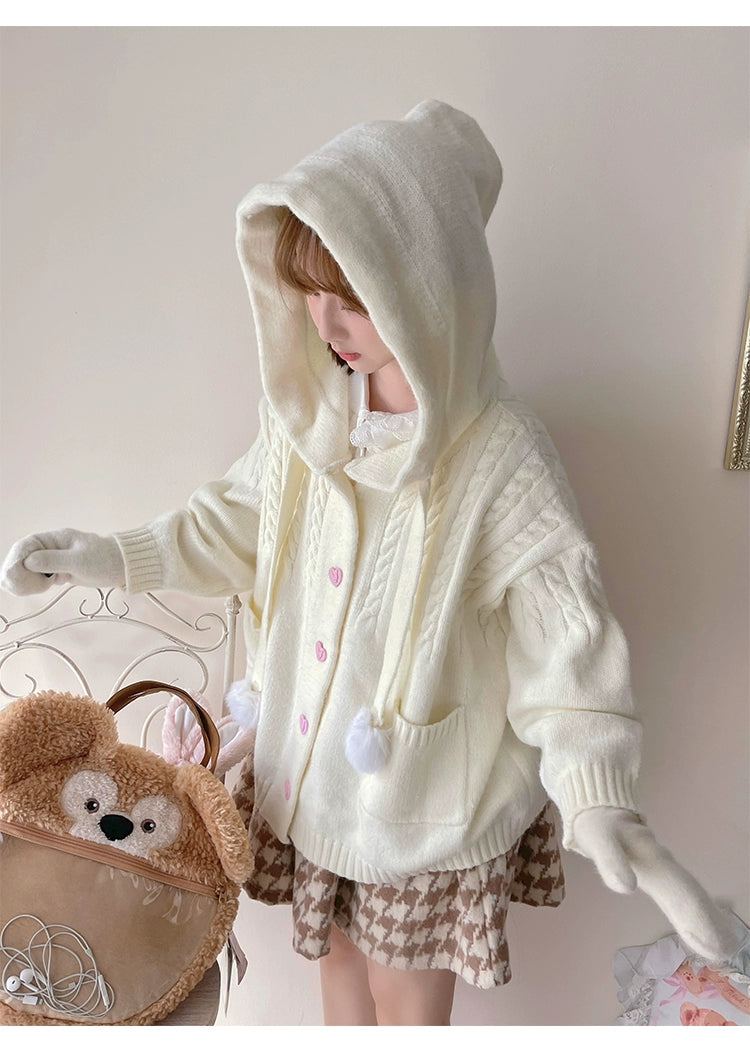 Kawaii Oversized Cardigan Sweater Coat Multicolor - Image 67