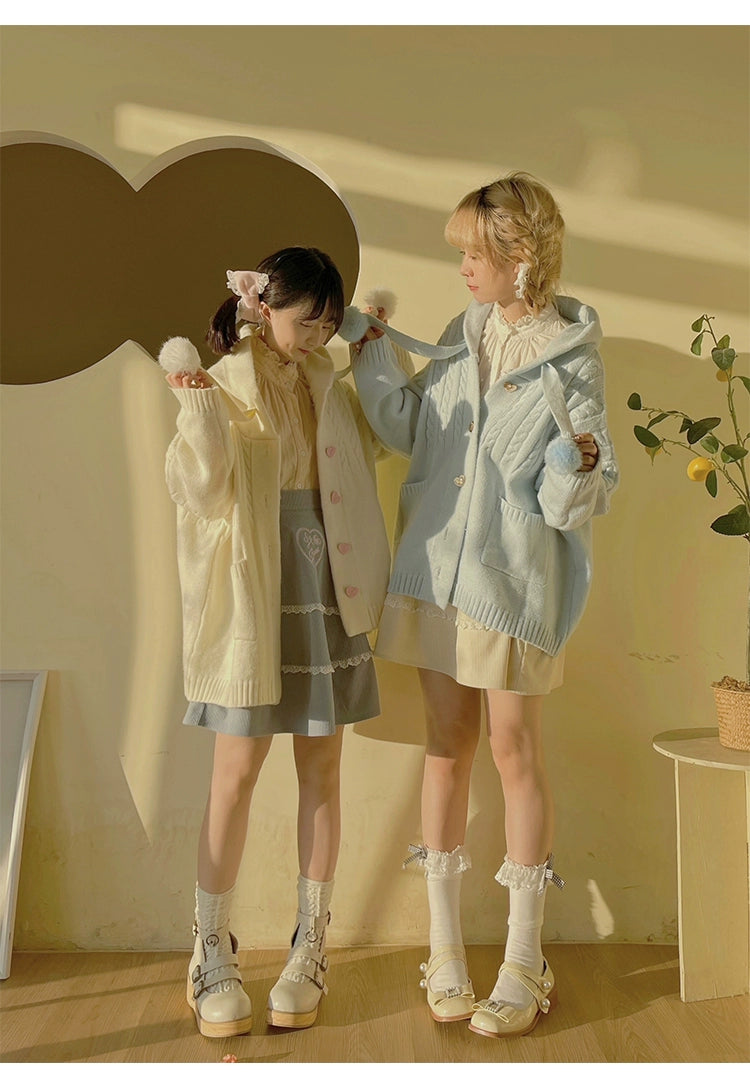 Kawaii Oversized Cardigan Sweater Coat Multicolor - Image 95