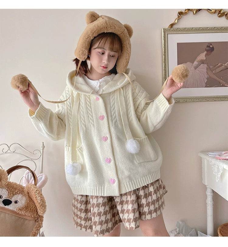 Kawaii Oversized Cardigan Sweater Coat Multicolor - Image 3