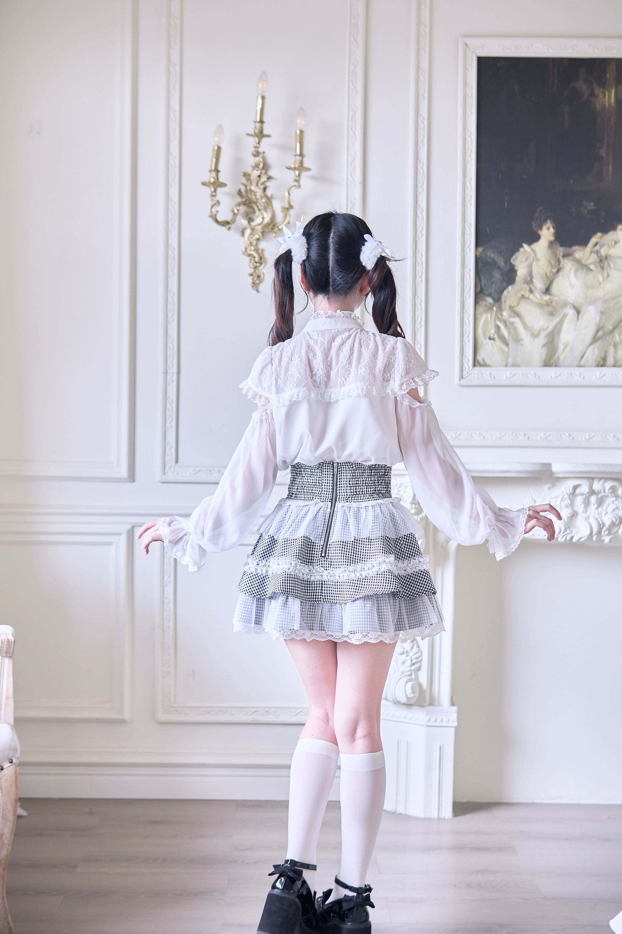 Care and maintenance guide for Jirai Kei tiered ruffle skirt with washing and preservation instructions