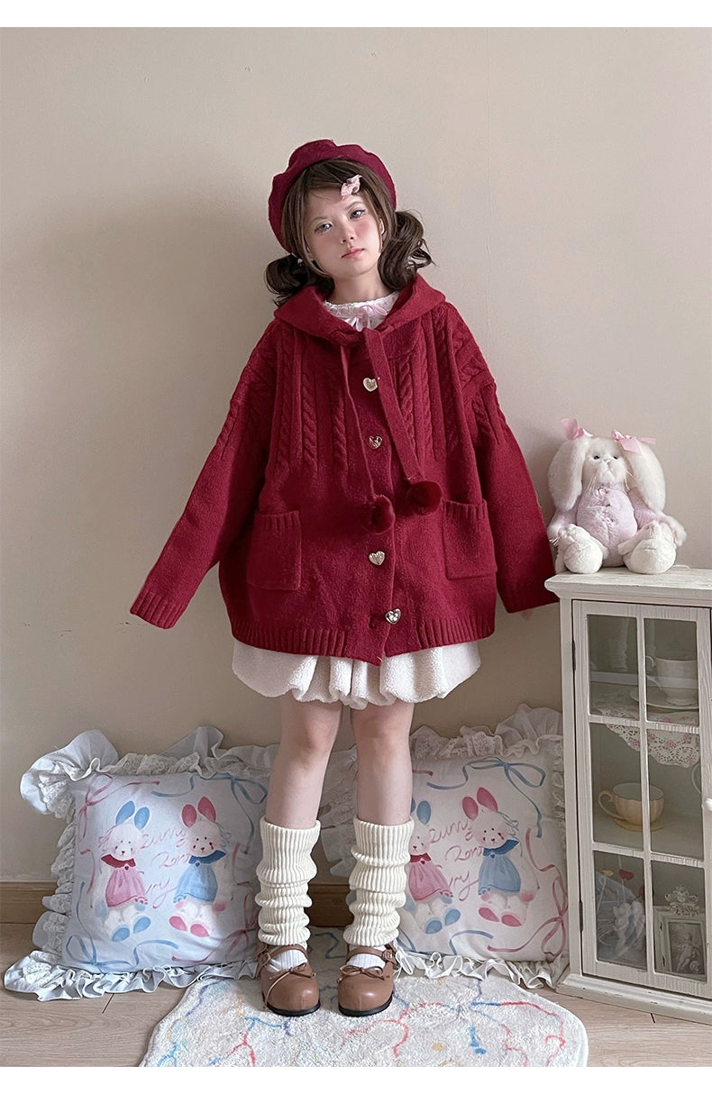 Kawaii Oversized Cardigan Sweater Coat Multicolor - Image 5