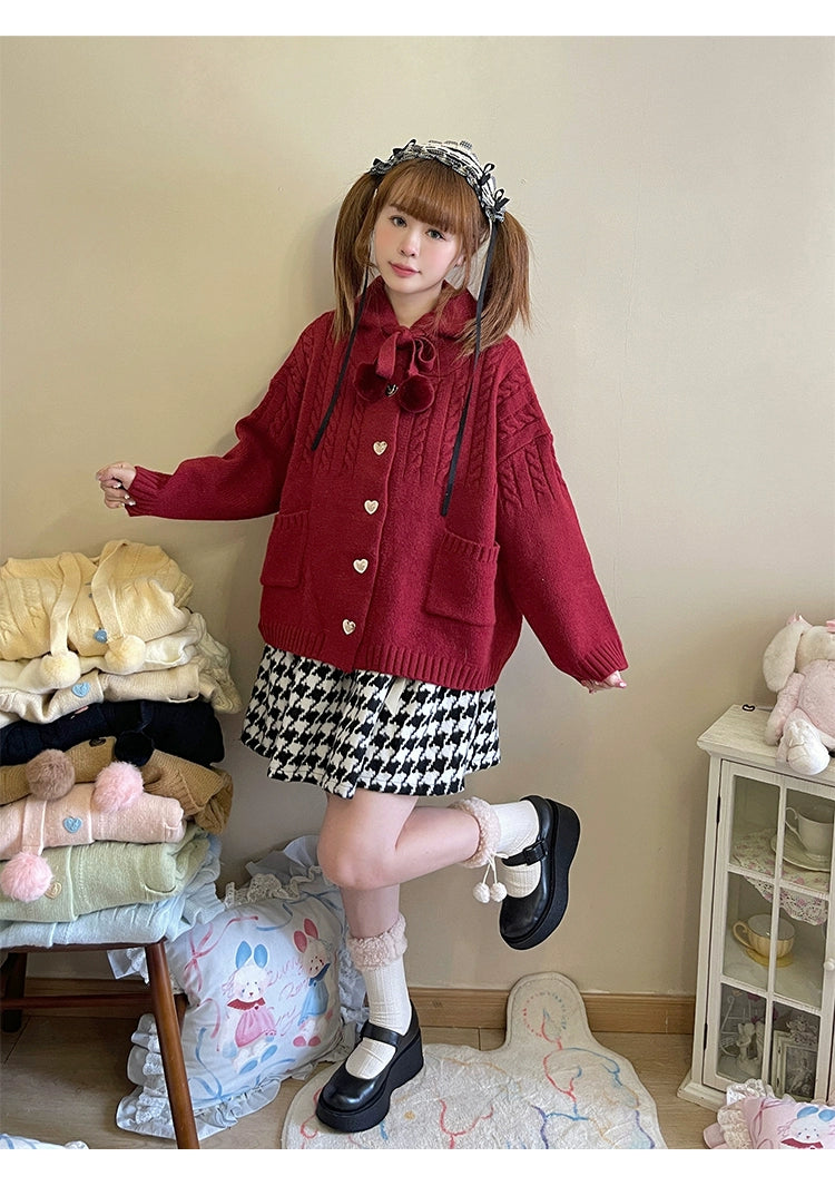 Kawaii Oversized Cardigan Sweater Coat Multicolor - Image 29