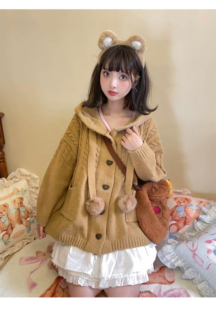 Kawaii Oversized Cardigan Sweater Coat Multicolor - Image 70