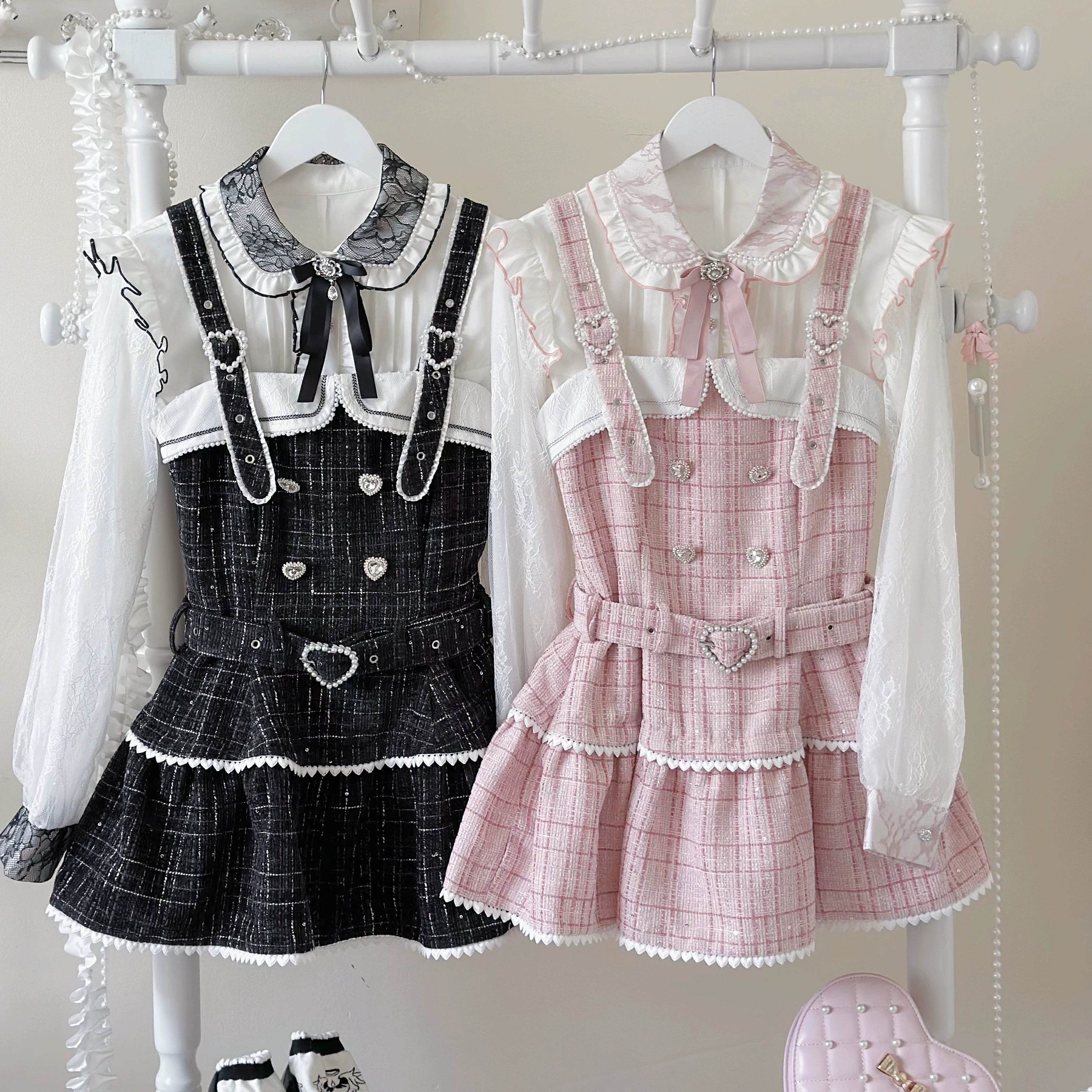 Jirai Kei suspender skirt care and maintenance guide, fabric care instructions for tweed material preservation