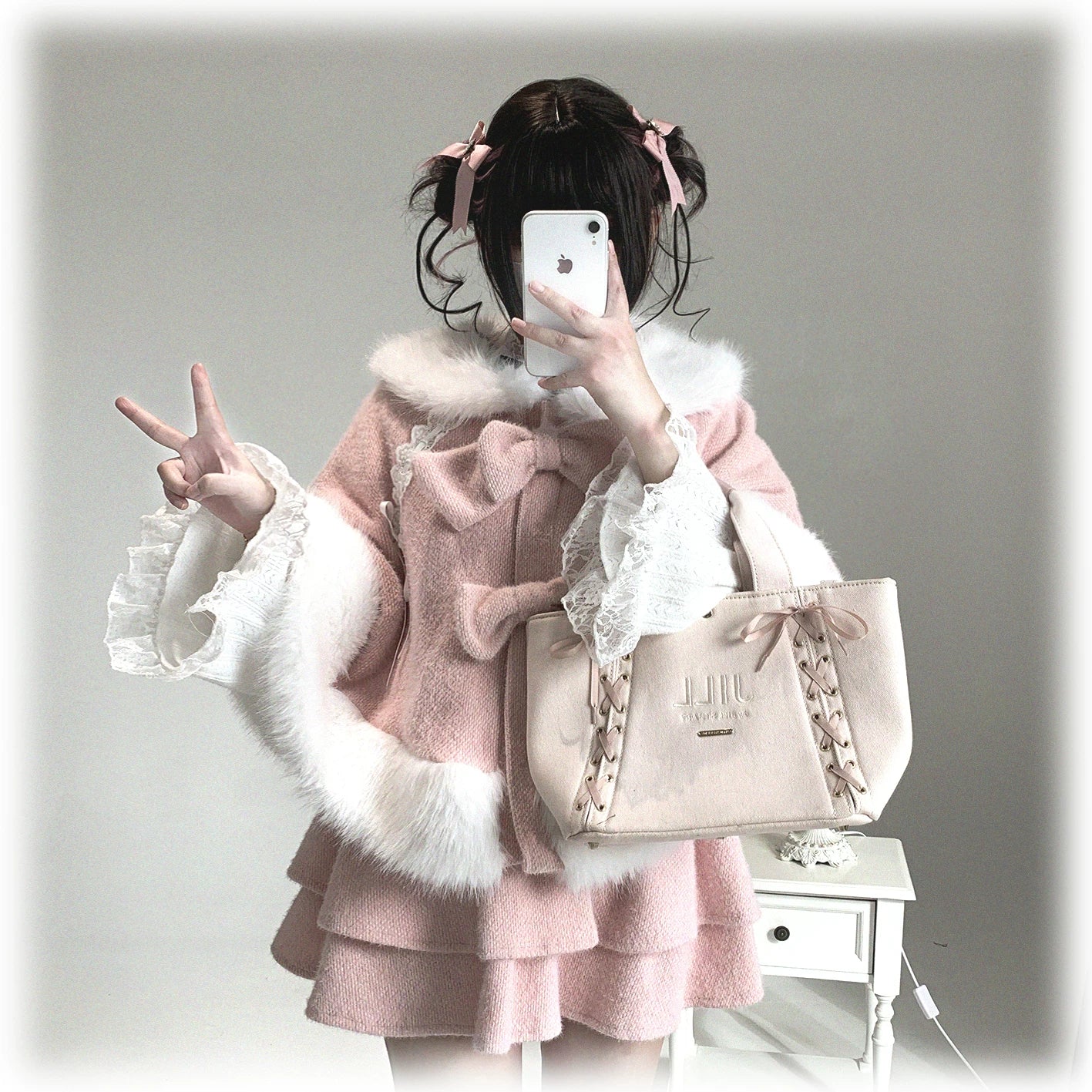 Jirai Kei bunny ear winter cape return and exchange policy information showing customer protection guarantees