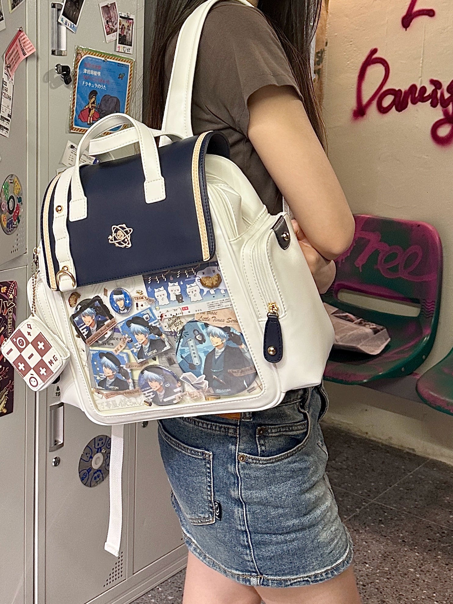 New version dark blue Jirai Kei itabag backpack updated color option with fresh design
