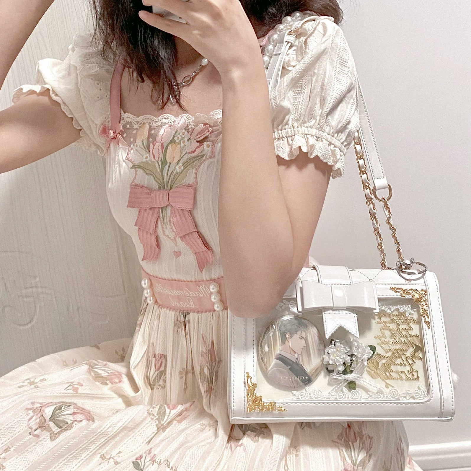 Jirai kei ita shoulder bag multiple color options display showing full range of available colorways