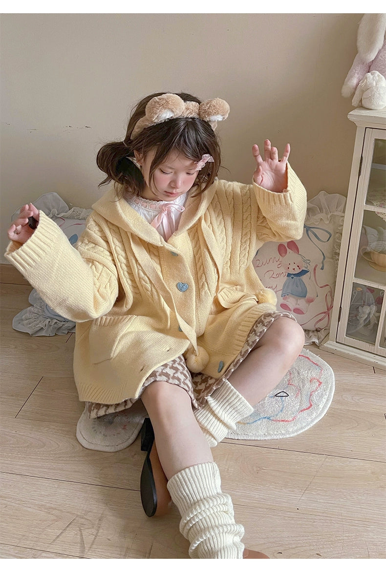 Kawaii Oversized Cardigan Sweater Coat Multicolor - Image 40