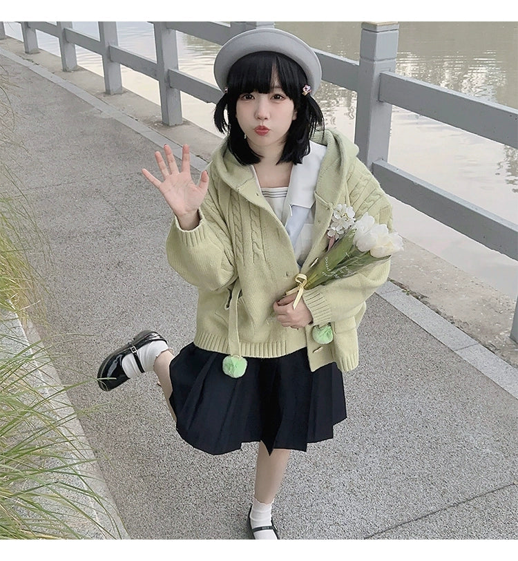 Kawaii Oversized Cardigan Sweater Coat Multicolor - Image 16