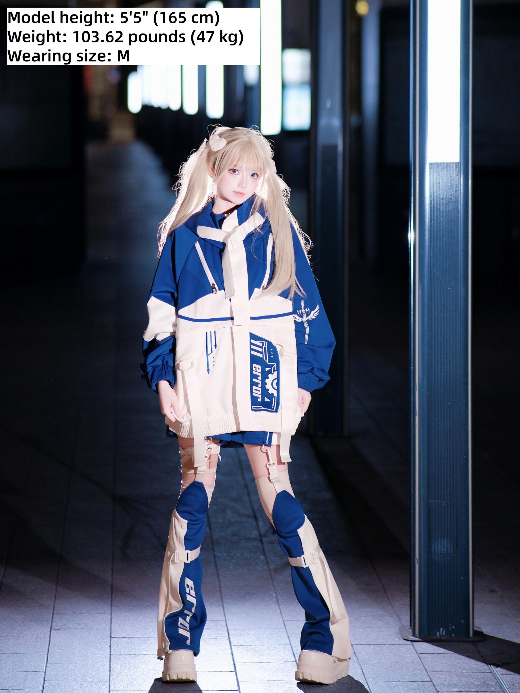 Cyberpunk jirai kei outfit size chart measurements conversion inches centimeters fitting guide specifications