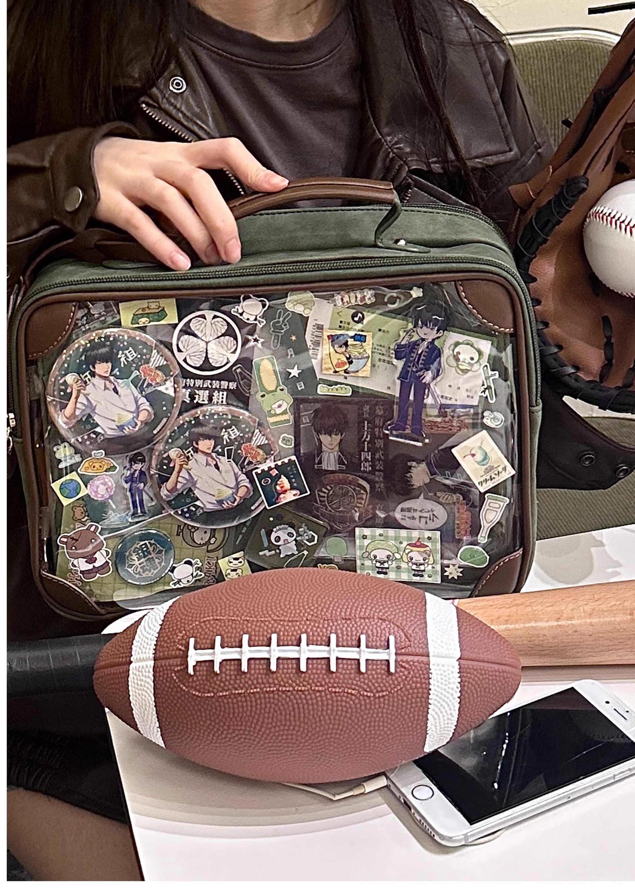 Jirai kei vintage square itabag PU leather material texture quality luxurious touch appearance durability collectible protection