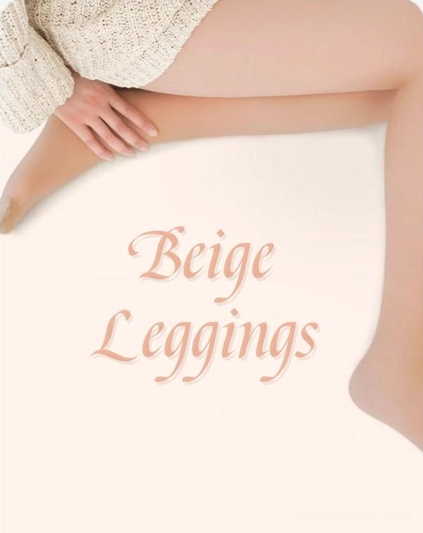 Side lower leg close-up featuring beige velvet leggings with solid hue - soft pink background emphasizing the natural neutral tone and smooth fabric texture