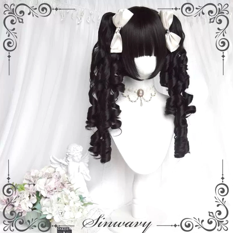 Double ponytail Roman curl black wig three-layer fluff construction detail and volume comparison