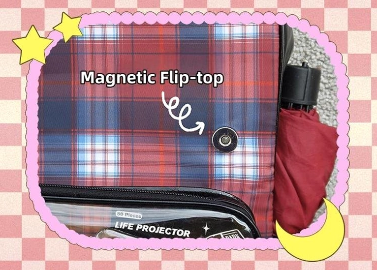 Blue-green plaid star ita backpack interior pocket system with organization and badge display integration