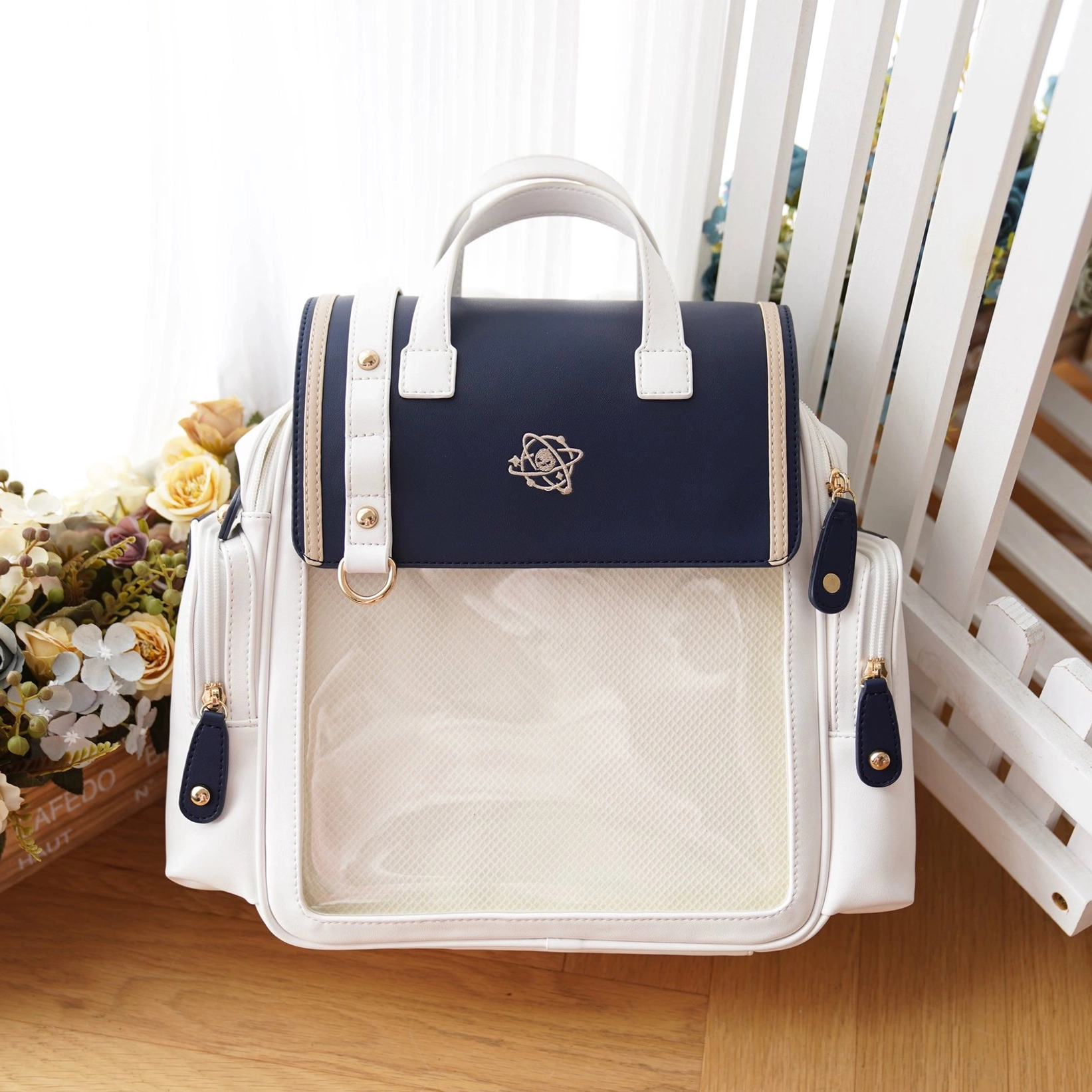 Dark blue Jirai Kei itabag school backpack deep mysterious color option for sophisticated fandom expression