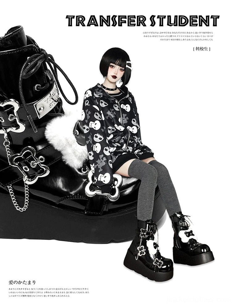Denim platform Martin boots material composition showing PU outer, TPU reinforcement, authentic denim texture construction