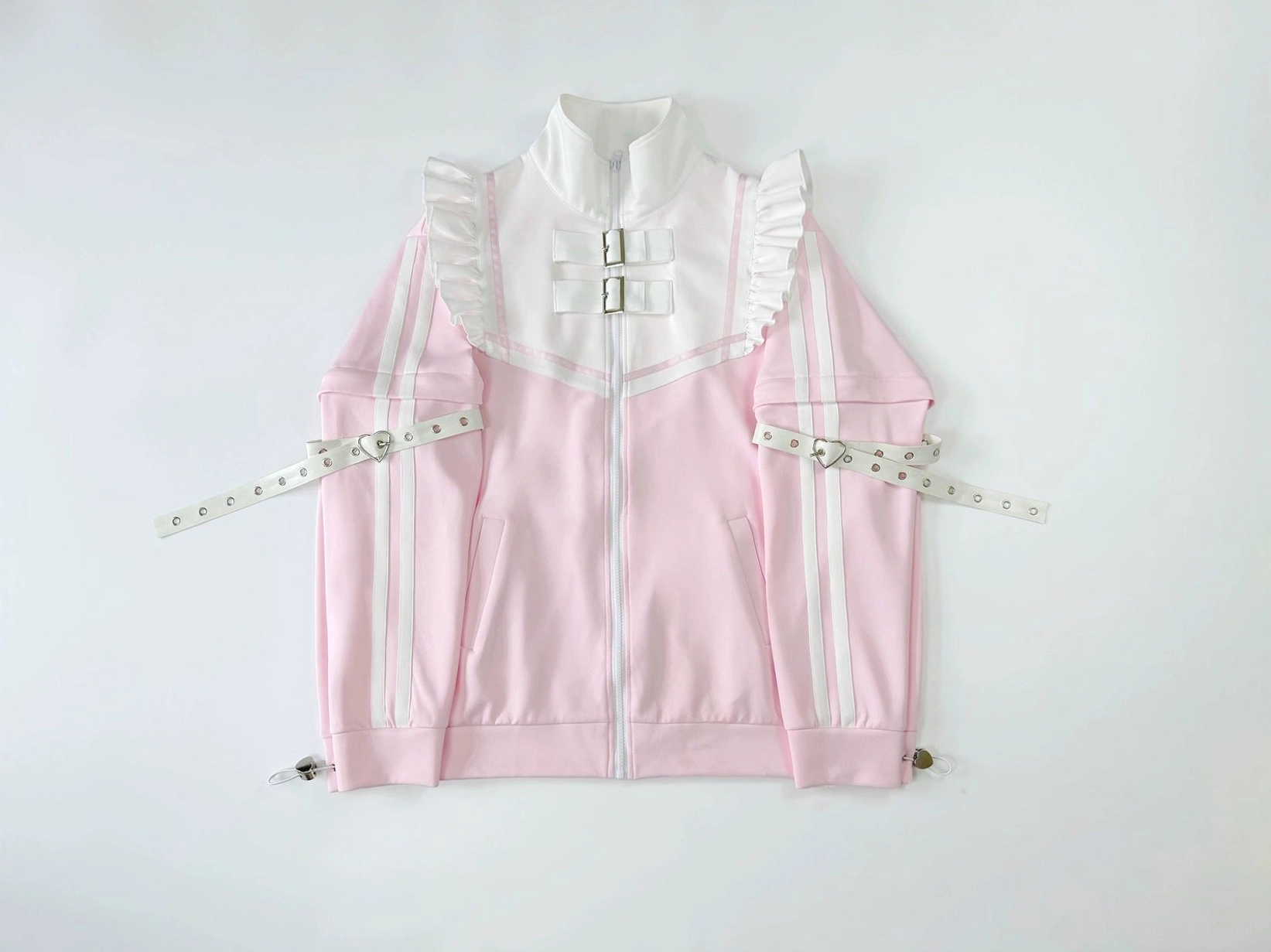 Detachable sleeves mechanism Jirai Kei jacket removable attachment system Y2K modular design feature