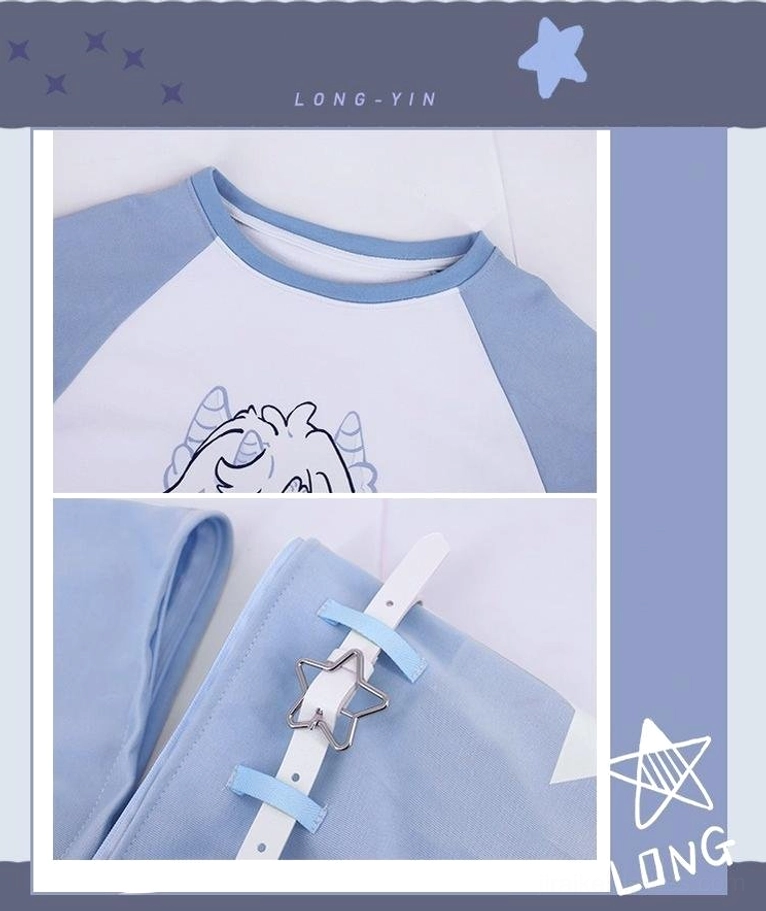 Tenshi Kaiwai dragon outfit drawstring detail on coat cuffs and hem - functional charm element allowing personalized fit adjustments