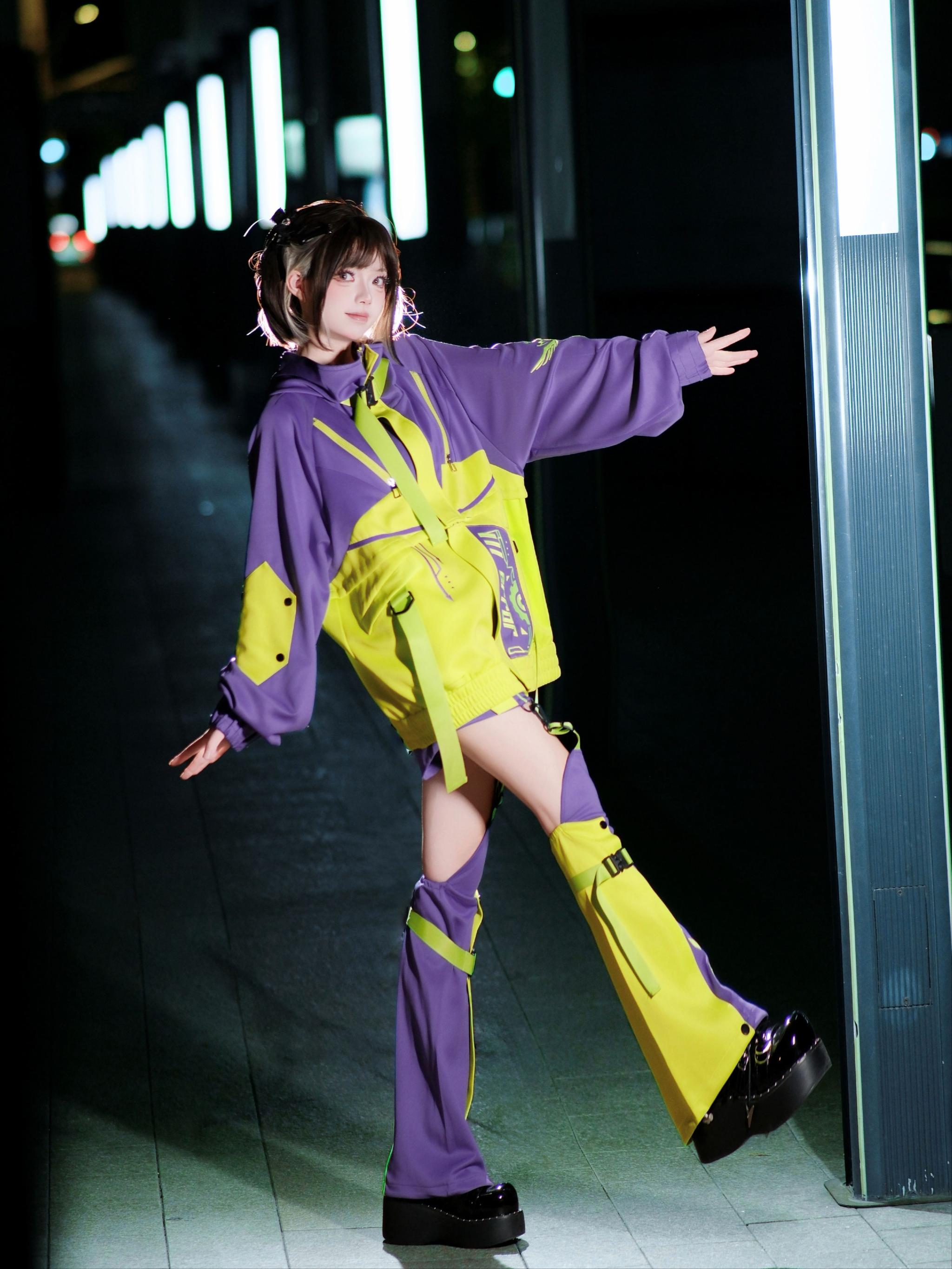 Cyberpunk jirai kei shorts ripped design detail showing intentional distressing aesthetic character aging