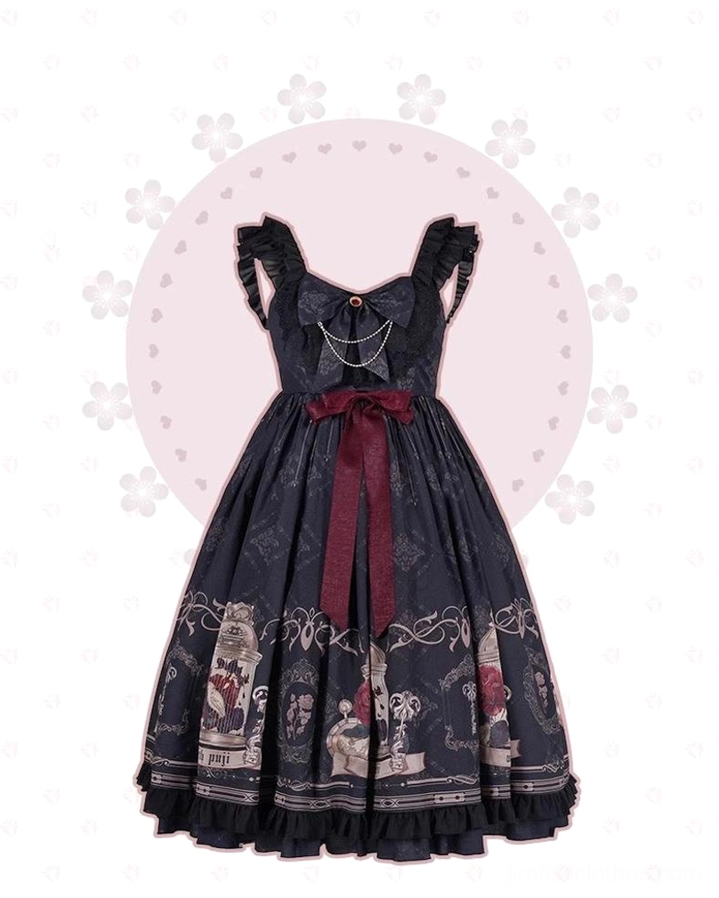 Black gothic lolita dress care maintenance washing instructions fabric preservation tips