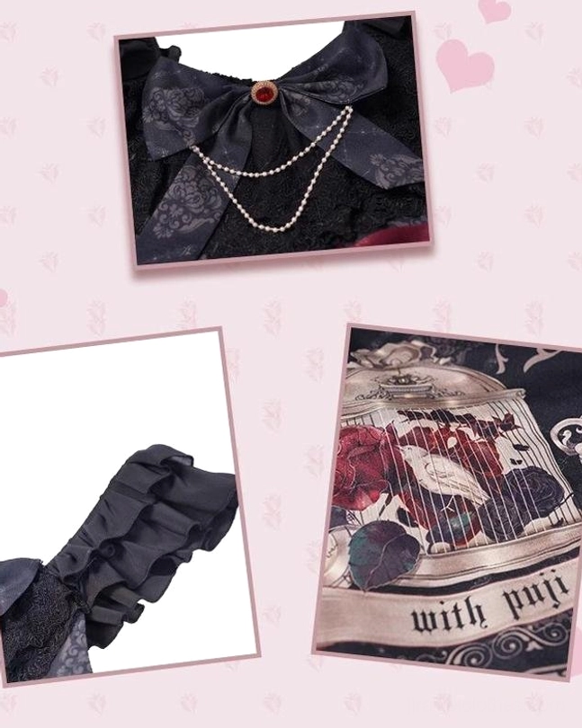 Black gothic lolita dress alternative fashion event convention lolita meet styling