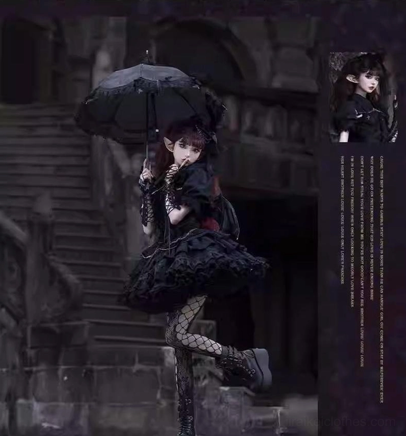 Gothic Lolita jumper dress styling guide outfit coordination ideas with accessories footwear inspiration
