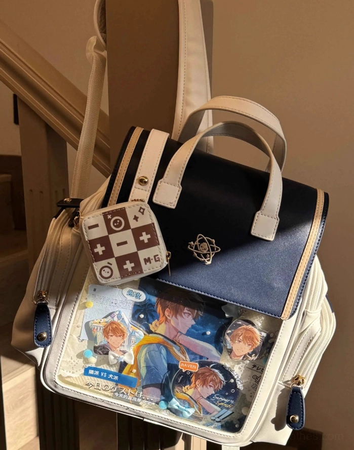 Itabag school backpack mini hanging pocket bonus storage feature for small charms and accessories