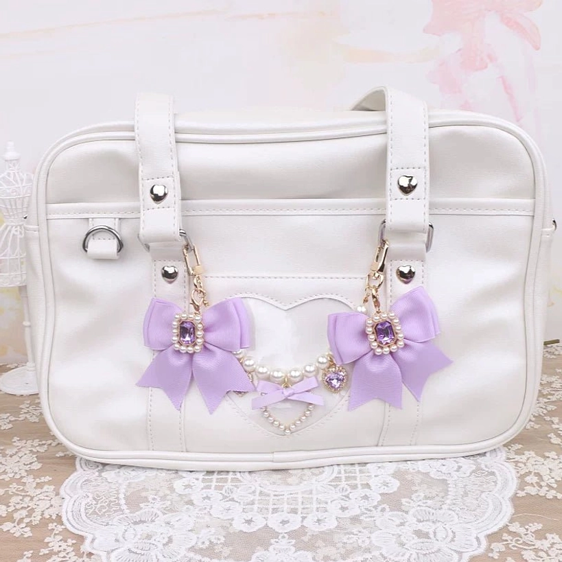 Jirai Kei accessory bag charm satin bow ribbon texture premium material craftsmanship