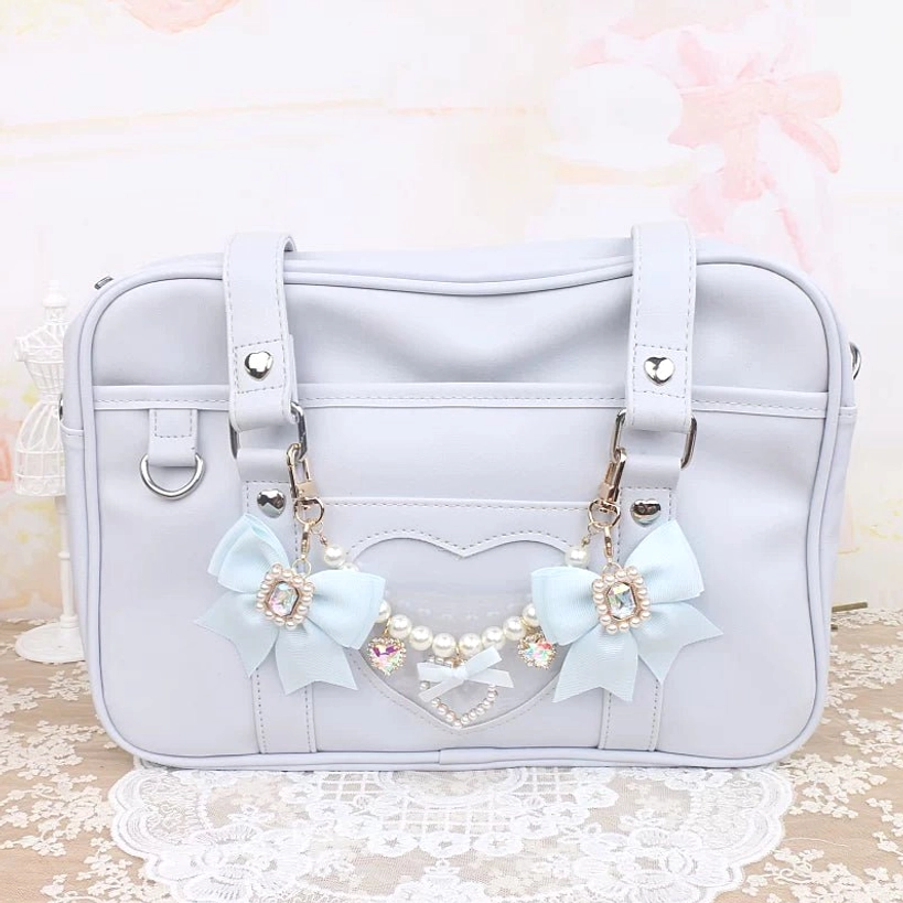 Bag charm Jirai Kei style dual clip system easy attachment removal functionality design