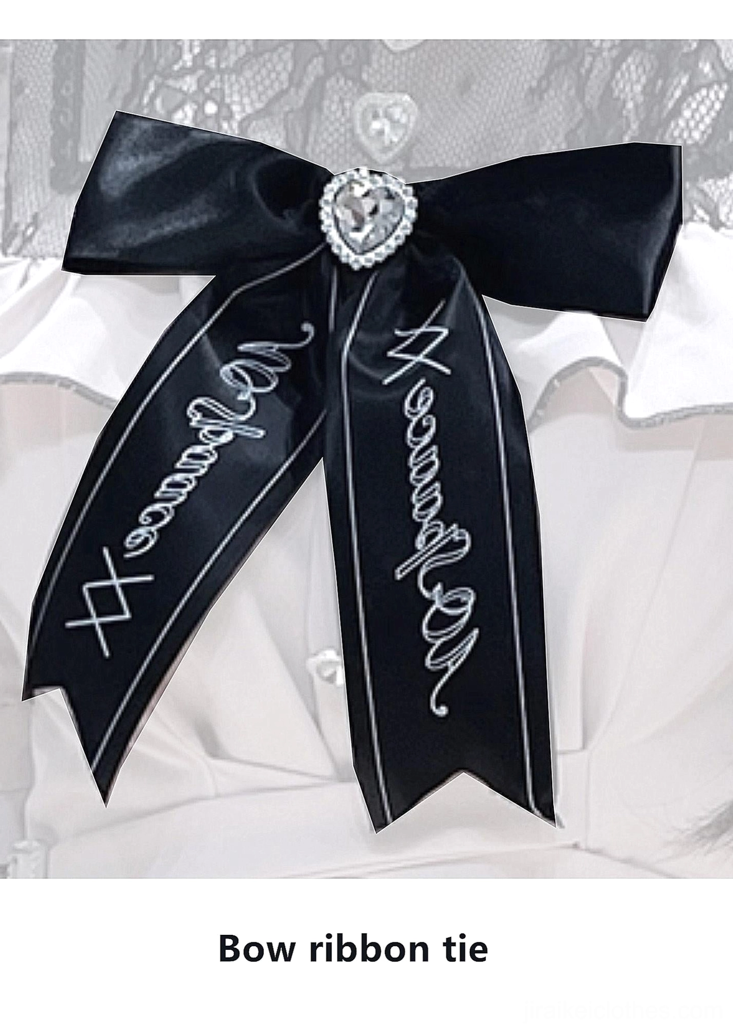 Jirai Kei bow ribbon tie accessory separate purchase coordination with dress set styling option