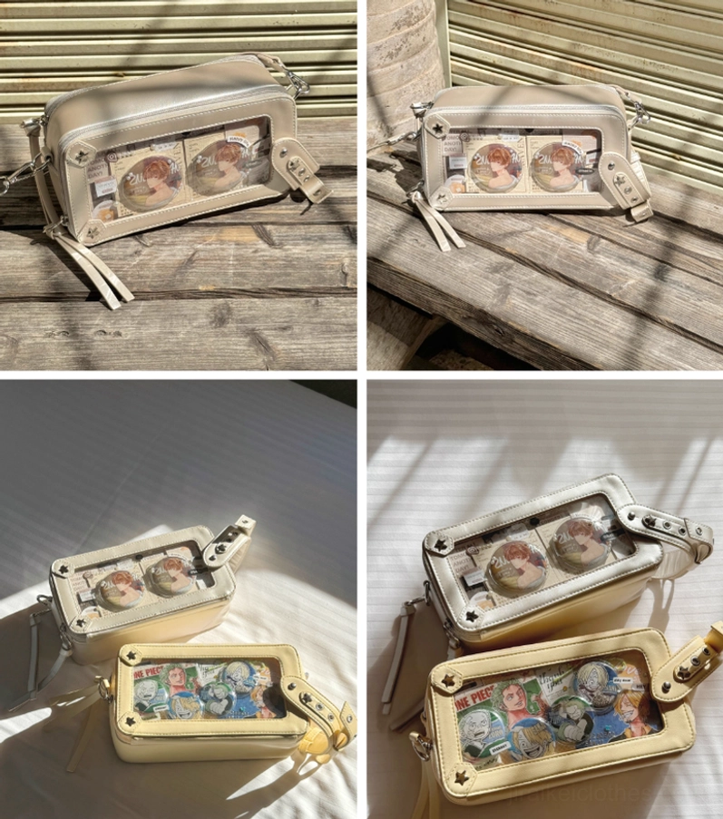 Green jirai kei brick itabag fresh alternative color option mysterious aesthetic crossbody bag display