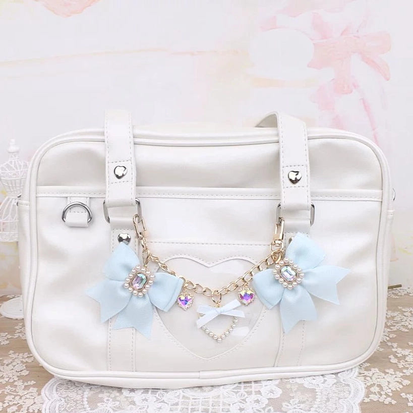 Jirai Kei charm set complete outfit styling wooden desktop aesthetic photography composition
