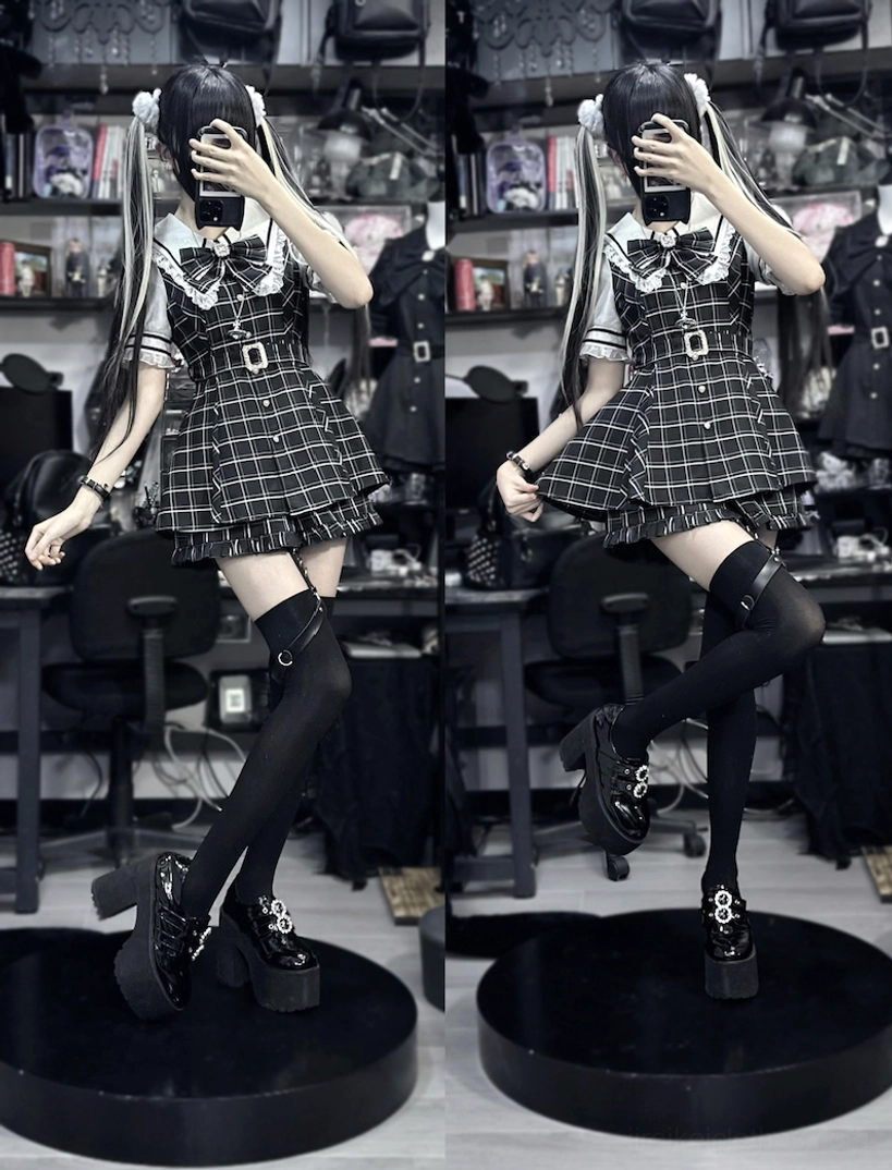 Jirai Kei dress shorts secure bust snap buttons feature modesty engineering design
