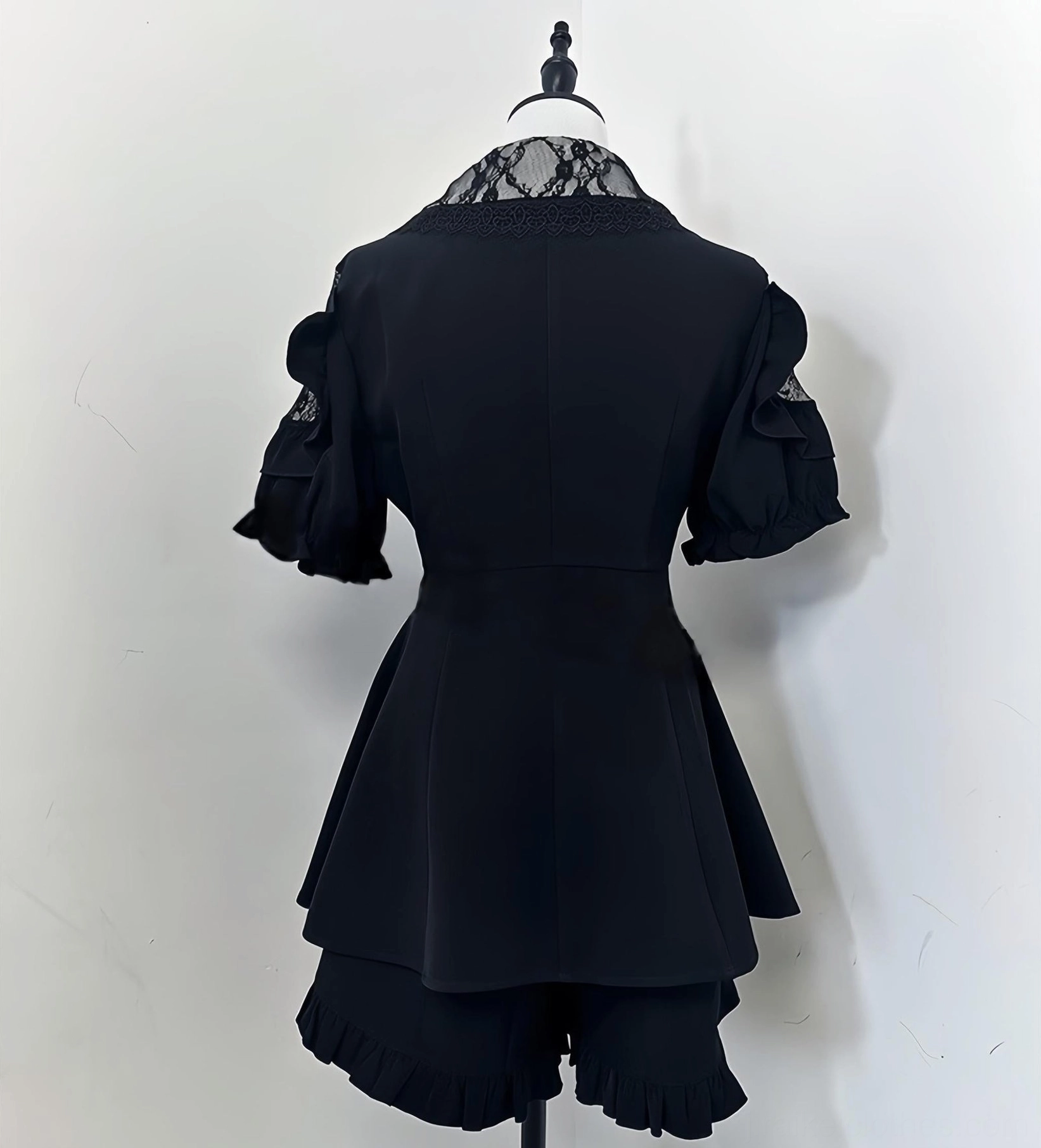 Jirai Kei dress set button reinforcement tip showing how to add hidden snap fasteners to chest buttons for durability