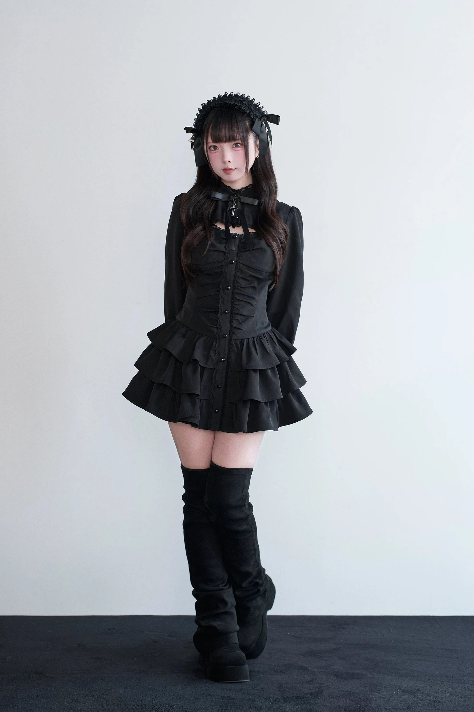 Jirai Kei lace-up gothic dress care maintenance guide fabric composition and washing instructions