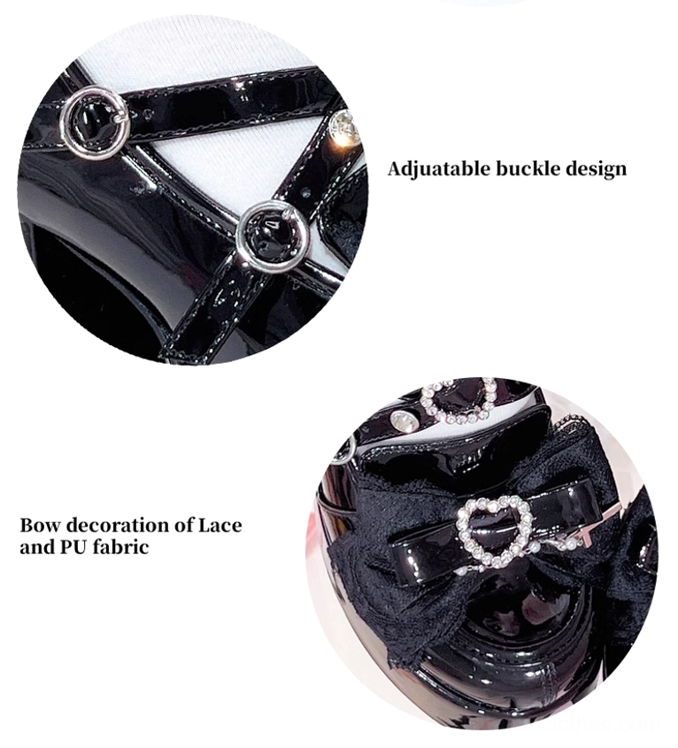 Jirai Kei gothic platform heels styling example showing black patent leather shoes with emotional expression elements and street fashion aesthetic coordination