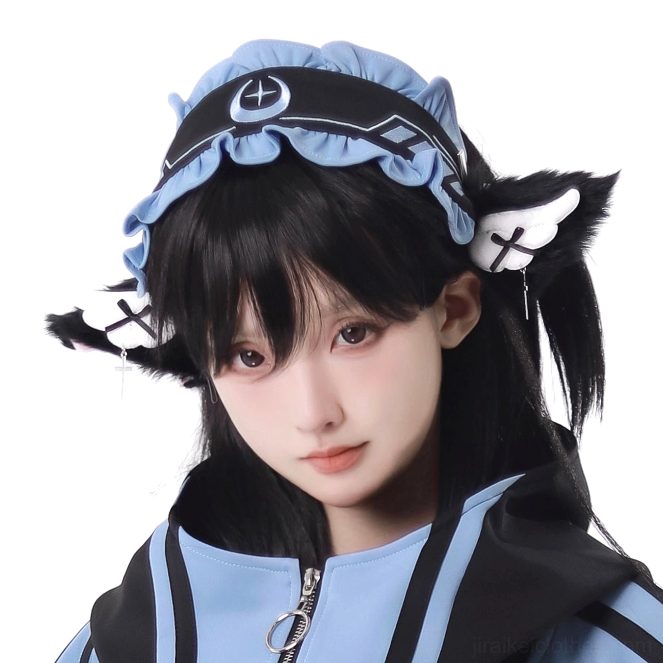 Jirai Kei hairband only separate purchase matching moon star print elastic adjustable one size