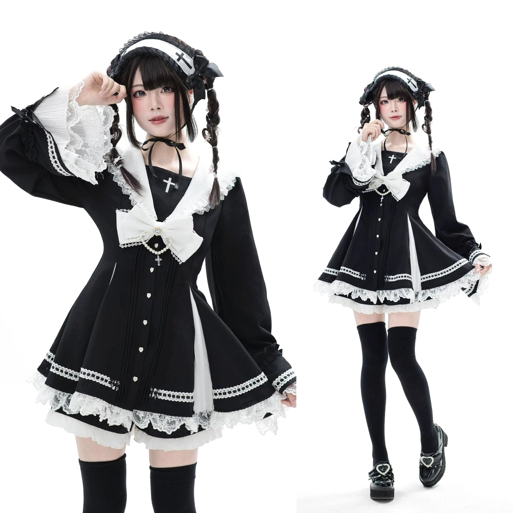 Jirai Kei hime dress styling guide for subculture events, anime conventions, and alternative fashion occasions, demonstrating dark romantic aesthetic potential